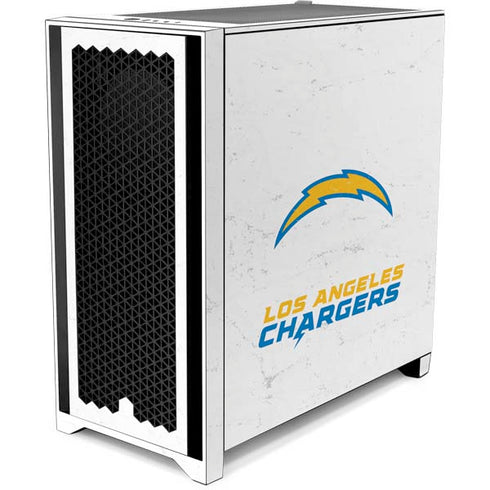 NFL Los Angeles Chargers Distressed Corsair 4000D Tempered Glass Mid-Tower ATX Case Skin