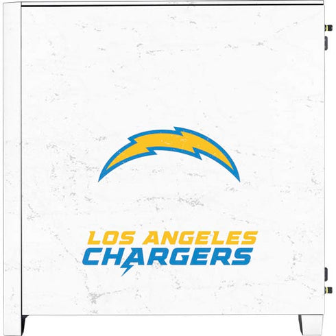 NFL Los Angeles Chargers Distressed Corsair 4000D Tempered Glass Mid-Tower ATX Case Skin
