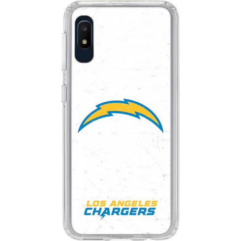 NFL Los Angeles Chargers Distressed Galaxy A10e Clear Case