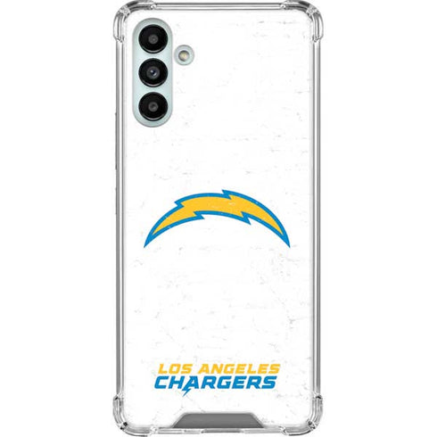 NFL Los Angeles Chargers Distressed Galaxy A13 5G Clear Case