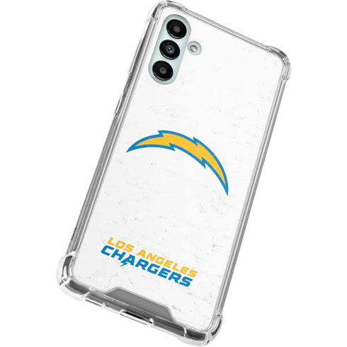 NFL Los Angeles Chargers Distressed Galaxy A13 5G Clear Case