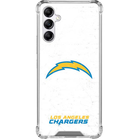NFL Los Angeles Chargers Distressed Galaxy A14 5G Clear Case