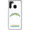 NFL Los Angeles Chargers Distressed Galaxy A21 Clear Case