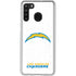 NFL Los Angeles Chargers Distressed Galaxy A21 Clear Case
