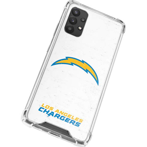 NFL Los Angeles Chargers Distressed Galaxy A32 5G Clear Case