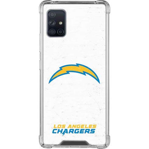 NFL Los Angeles Chargers Distressed Galaxy A51 5G Clear Case