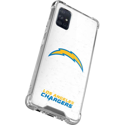 NFL Los Angeles Chargers Distressed Galaxy A51 5G Clear Case