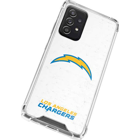 NFL Los Angeles Chargers Distressed Galaxy A52 5G Clear Case