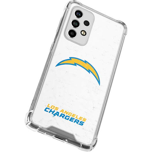 NFL Los Angeles Chargers Distressed Galaxy A53 5G Clear Case