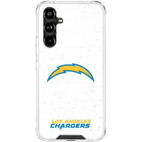 NFL Los Angeles Chargers Distressed Galaxy A54 5G Clear Case