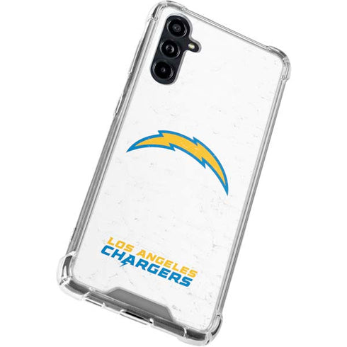 NFL Los Angeles Chargers Distressed Galaxy A54 5G Clear Case