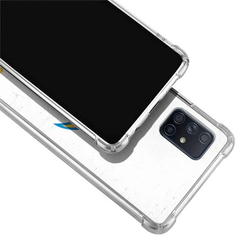 NFL Los Angeles Chargers Distressed Galaxy A71 5G Clear Case