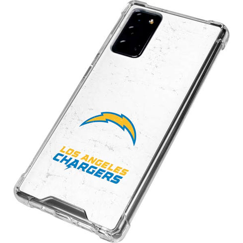 NFL Los Angeles Chargers Distressed Galaxy Note20 5G Clear Case