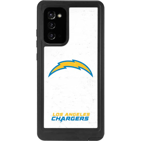 NFL Los Angeles Chargers Distressed Galaxy Note20 5G Waterproof Case