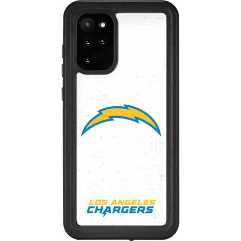 NFL Los Angeles Chargers Distressed Galaxy S20 Plus Waterproof Case