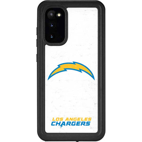 NFL Los Angeles Chargers Distressed Galaxy S20 Waterproof Case