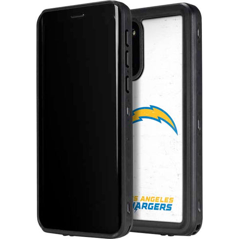 NFL Los Angeles Chargers Distressed Galaxy S20 Waterproof Case