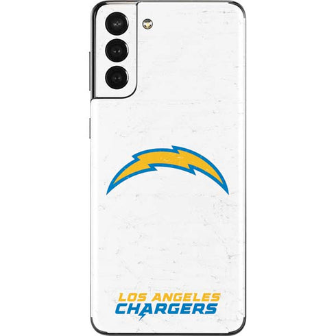 NFL Los Angeles Chargers Distressed Galaxy S21 Plus 5G Skin