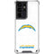 NFL Los Angeles Chargers Distressed Galaxy S21 Ultra 5G Clear Case