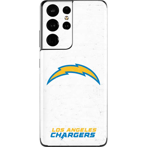 NFL Los Angeles Chargers Distressed Galaxy S21 Ultra 5G Skin