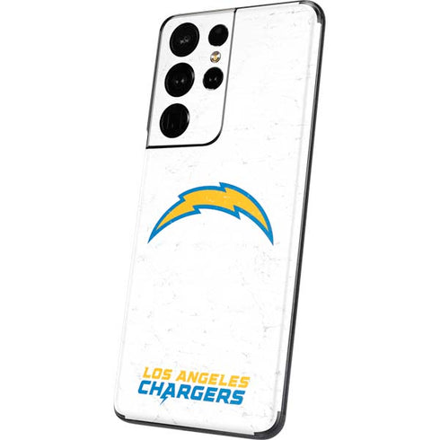 NFL Los Angeles Chargers Distressed Galaxy S21 Ultra 5G Skin
