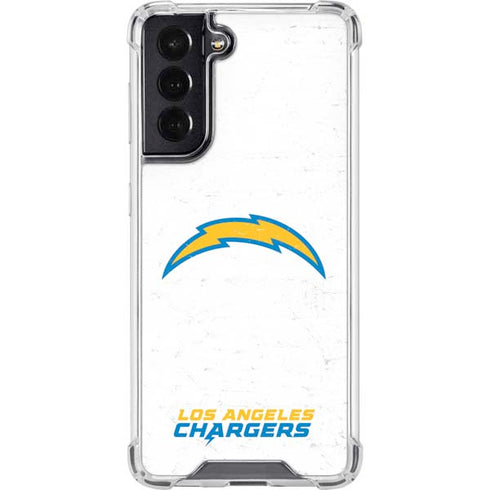 NFL Los Angeles Chargers Distressed Galaxy S22 Clear Case