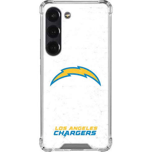 NFL Los Angeles Chargers Distressed Galaxy S23 Clear Case