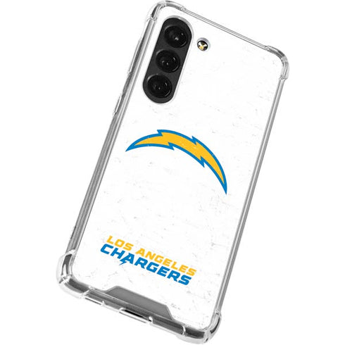 NFL Los Angeles Chargers Distressed Galaxy S23 Clear Case