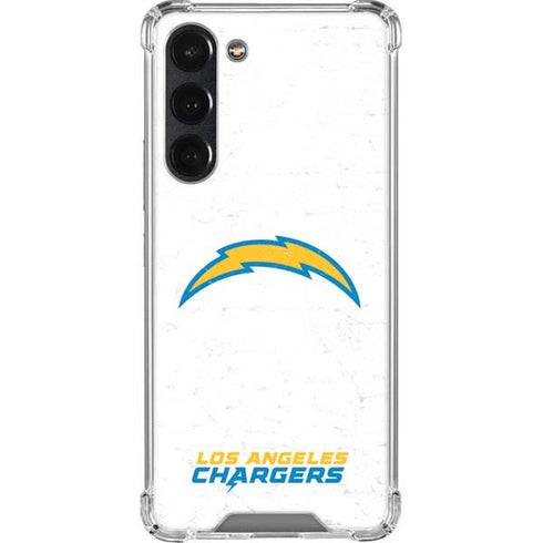 NFL Los Angeles Chargers Distressed Galaxy S23 Plus Clear Case
