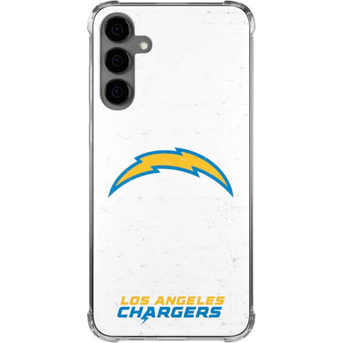 NFL Los Angeles Chargers Distressed Galaxy S24 Plus Clear Case
