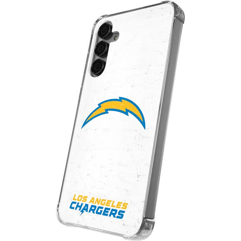 NFL Los Angeles Chargers Distressed Galaxy S24 Plus Clear Case