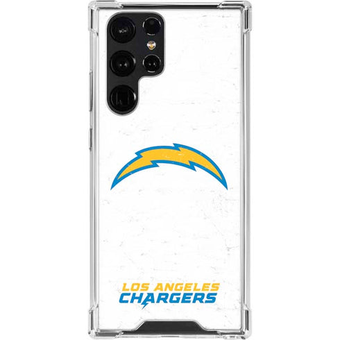 NFL Los Angeles Chargers Distressed Galaxy S24 Ultra Clear Case