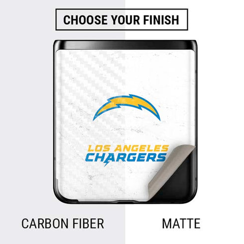 NFL Los Angeles Chargers Distressed Galaxy Z Flip Skin