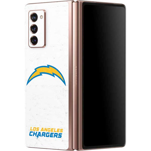 NFL Los Angeles Chargers Distressed Galaxy Z Fold2 5G Skin