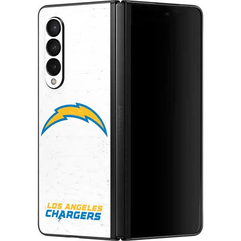 NFL Los Angeles Chargers Distressed Galaxy Z Fold3 5G Skin