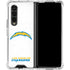 NFL Los Angeles Chargers Distressed Galaxy Z Fold4 5G Clear Case