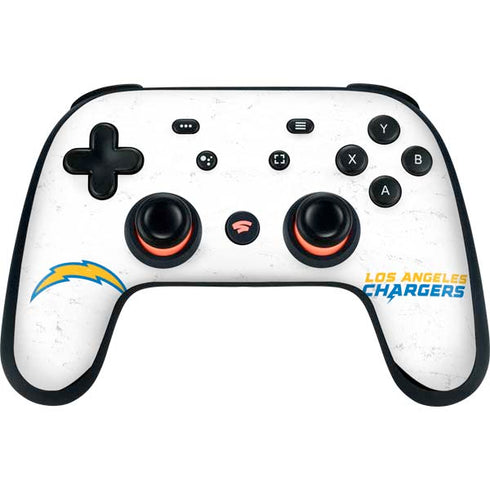 NFL Los Angeles Chargers Distressed Google Stadia Controller Skin