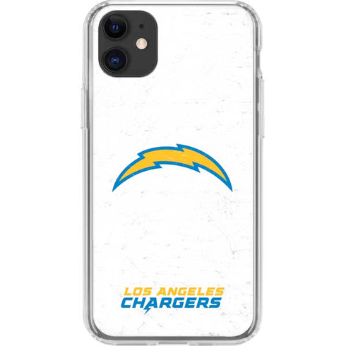 NFL Los Angeles Chargers Distressed iPhone 11 Clear Case