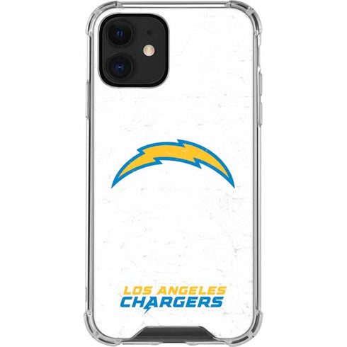 NFL Los Angeles Chargers Distressed iPhone 12 Mini Clear Case