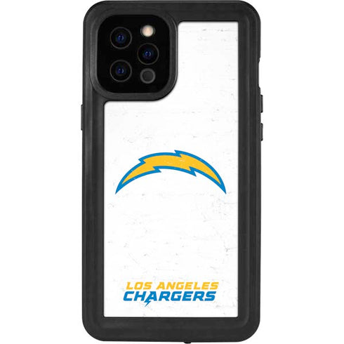 NFL Los Angeles Chargers Distressed iPhone 12 Pro Max Waterproof Case