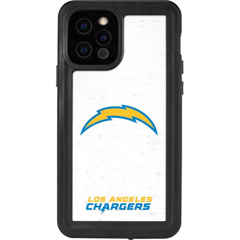 NFL Los Angeles Chargers Distressed iPhone 12 Pro Waterproof Case