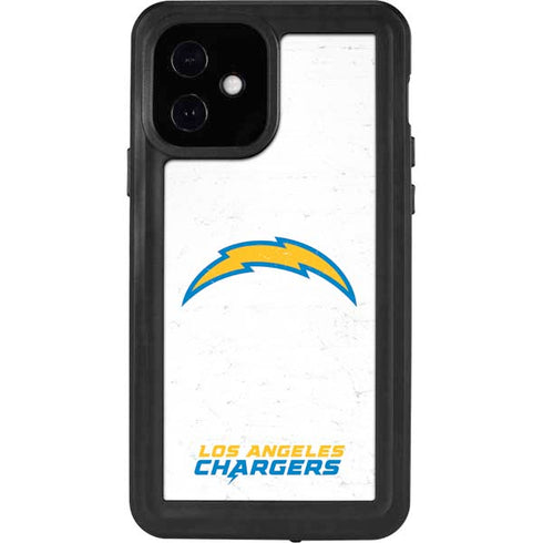 NFL Los Angeles Chargers Distressed iPhone 12 Waterproof Case
