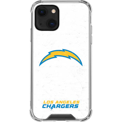 NFL Los Angeles Chargers Distressed iPhone 13 Mini Clear Case