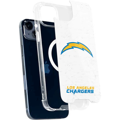 NFL Los Angeles Chargers Distressed iPhone 15 Plus MagSafe Case