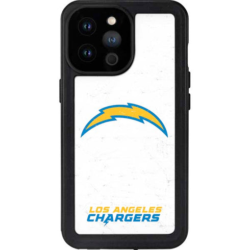 NFL Los Angeles Chargers Distressed iPhone 14 Pro Max Waterproof Case