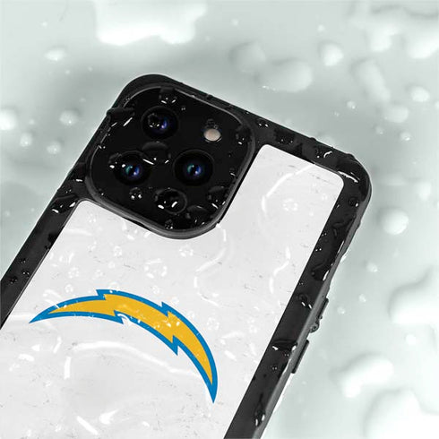NFL Los Angeles Chargers Distressed iPhone 14 Pro Max Waterproof Case
