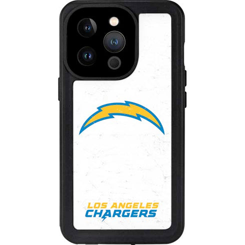 NFL Los Angeles Chargers Distressed iPhone 14 Pro Waterproof Case