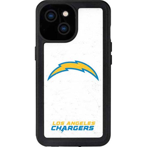 NFL Los Angeles Chargers Distressed iPhone 15 Waterproof Case