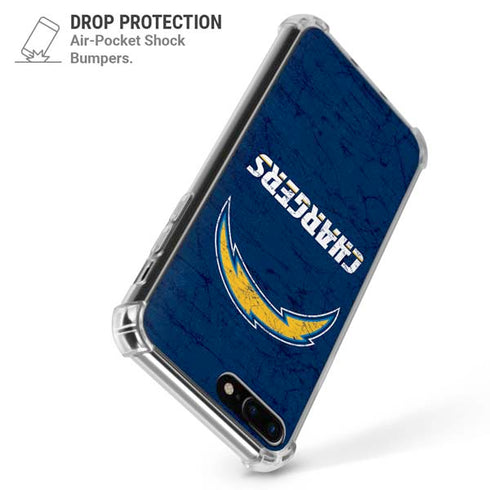 NFL Los Angeles Chargers Distressed iPhone 7/8 Plus Clear Case