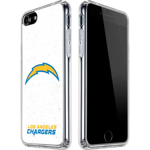 NFL Los Angeles Chargers Distressed iPhone SE (2nd & 3rd Gen) Clear Case